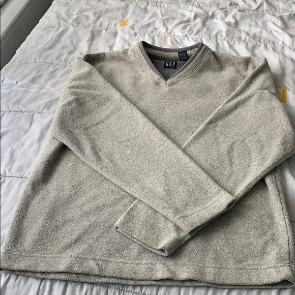 Gap light gray V-neck sweatshirt - gently used - Picture 1 of 2